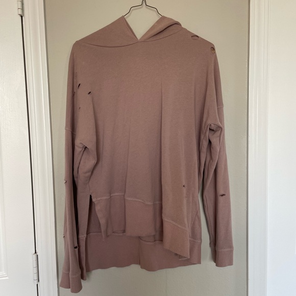 Pink Yeezy style distressed hoodie - Picture 4 of 7